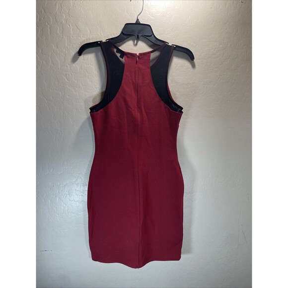 Guess Red Dress With Black Mesh Accents Women’s Adult Size Small - Picture 2 of 6